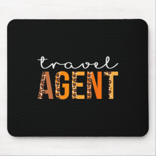 Travel Agent leopard Squad Cute Fall Autumn Thanks Mouse Mat