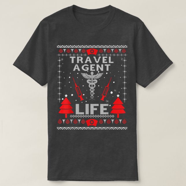 Travel Agent Life Ugly Christmas Sweaters Matching (Design Front)