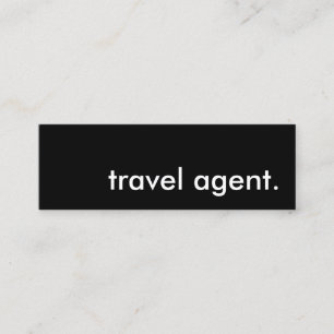 travel agent. mini business card