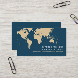 Travel Agent Modern Business Card 