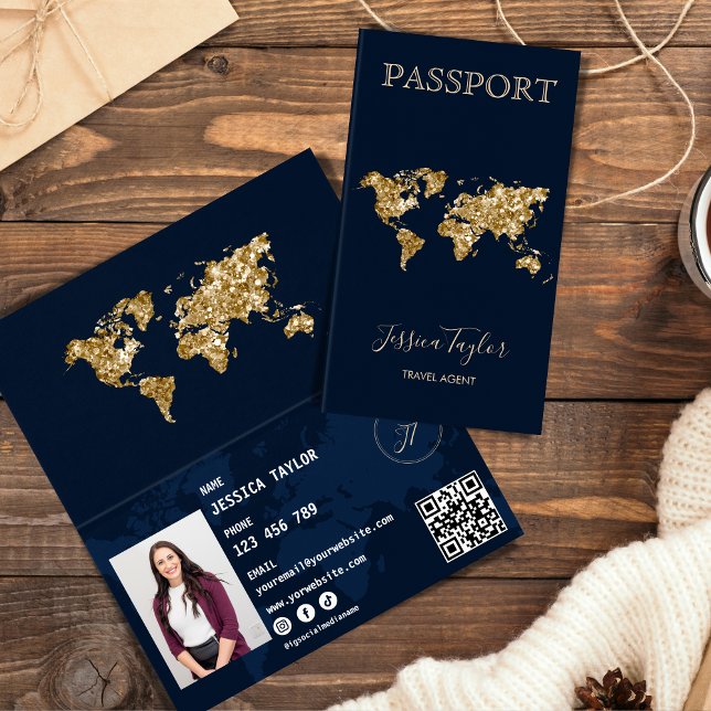 Travel Agent Passport World Map Insert Photo (Creator Uploaded)