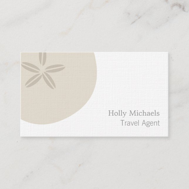 Travel Agent - Sand Dollar Business Card (Front)