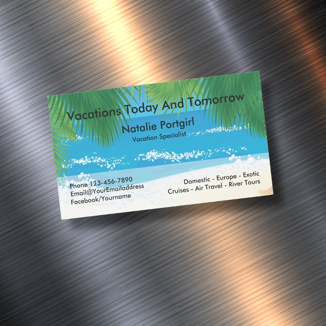 Travel Agent Specialist Business Card Magnet (Creator Uploaded)