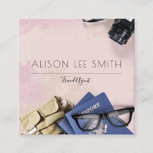 Travel Agent Square Business Card