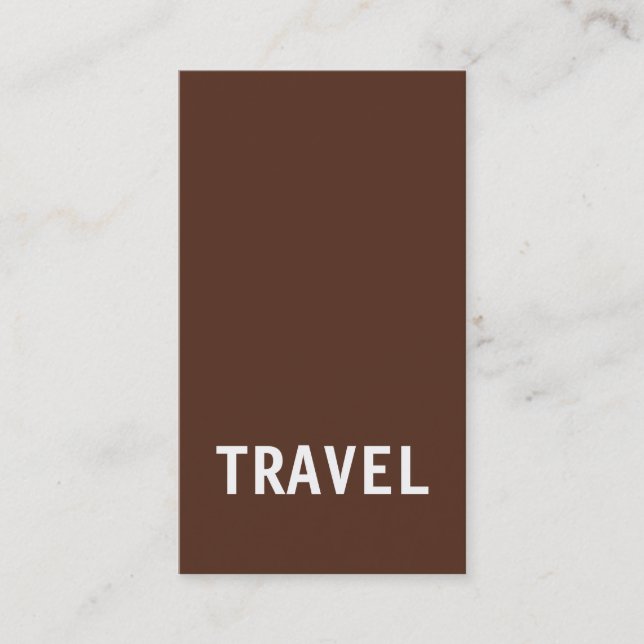 Travel Agent Tour Operator Minimalist Modern Business Card (Front)