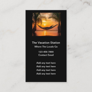 Travel Agent Tropical Theme Business Card