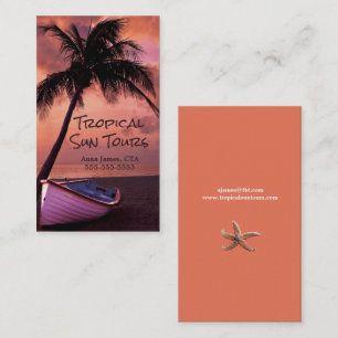 Travel Agent, Tropical Vacations,  Business Card