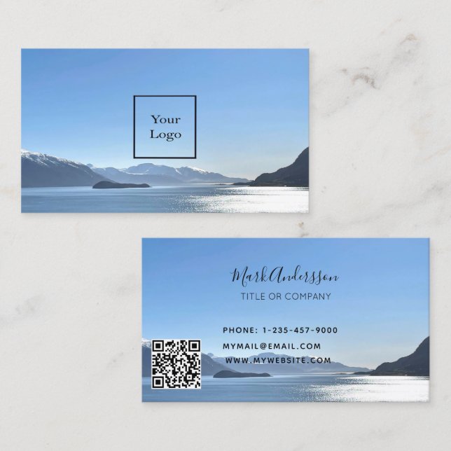 Travel agent vacation tourism photo business card (Front/Back)