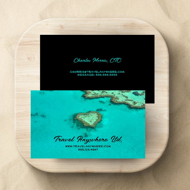 Travel Agent, Vacation, Tropical, Worldwide  Business Card (Travel Agent, Vacation, Tropical, Worldwide Business Card)
