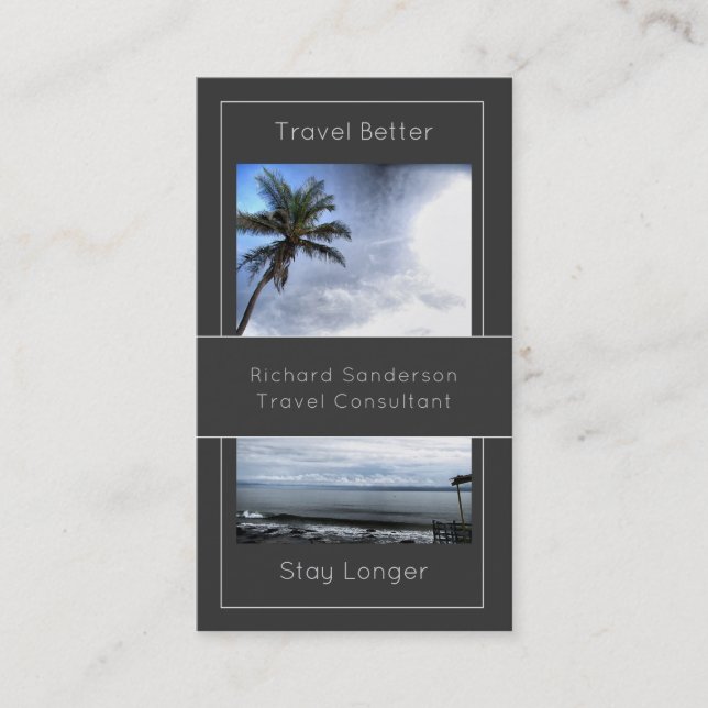 Travel Agent with QR Code Business Card (Front)