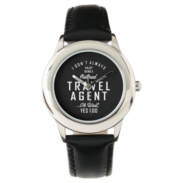 Travel Agent Work Job Title Gift Watch (Front)