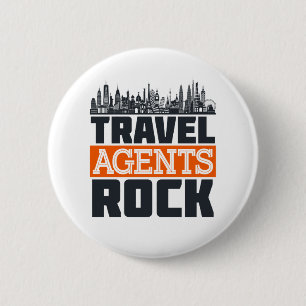 Travel Agents Rock Vacation Planning 6 Cm Round Badge