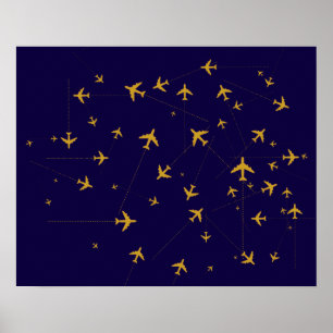 travel airways routes poster