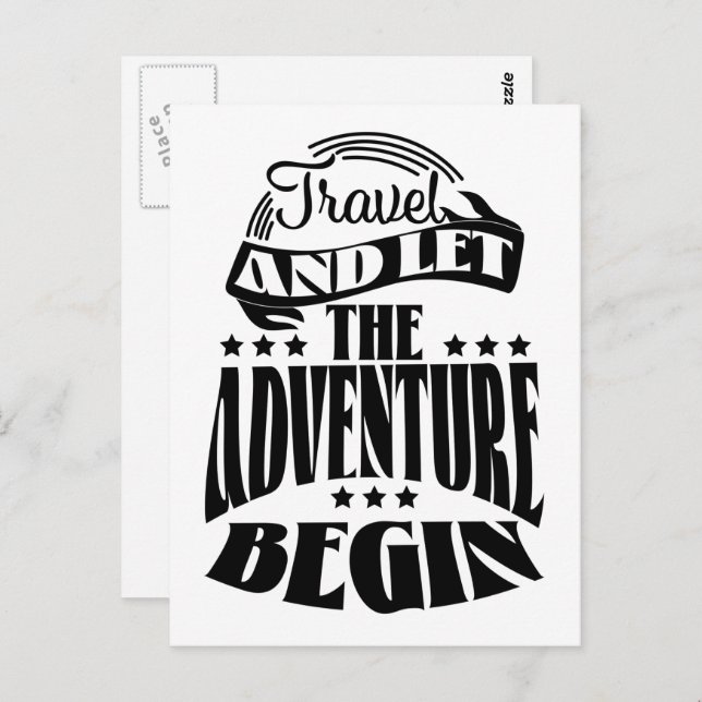 Travel and let the Adventure Begin Postcard (Front/Back)