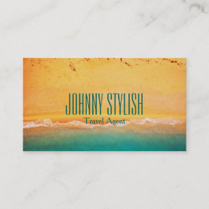 Travel and tourist agent seaside cover business card