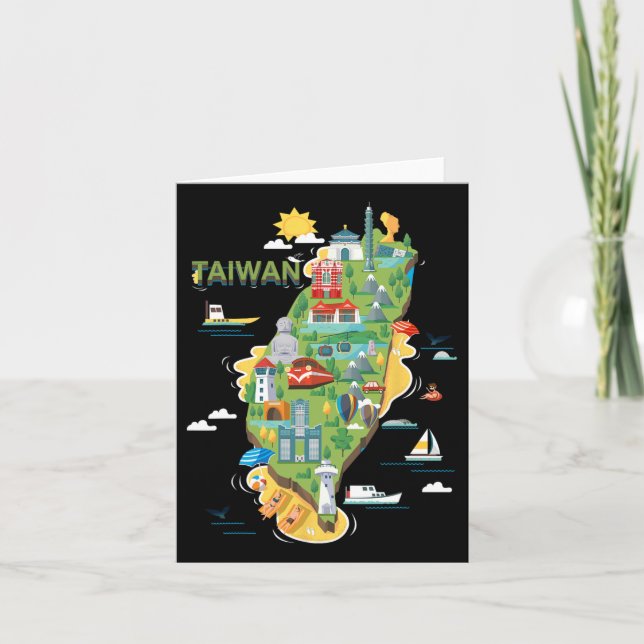 Travel Around Asia Taiwan Taipei Family Vacation S Card (Front)