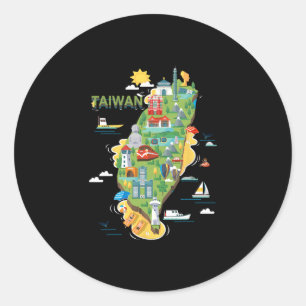 Travel Around Asia Taiwan Taipei Family Vacation S Classic Round Sticker