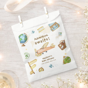 Travel Around The World Airplane Baby Shower Favour Bags