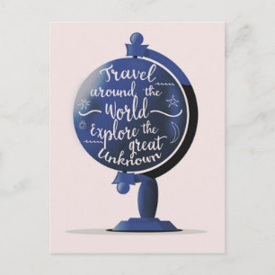 Travel Around the World Explore the Great Unknown Postcard