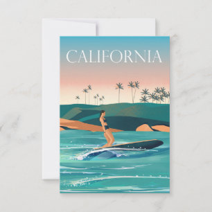 Travel Art California Travel Thank You Card
