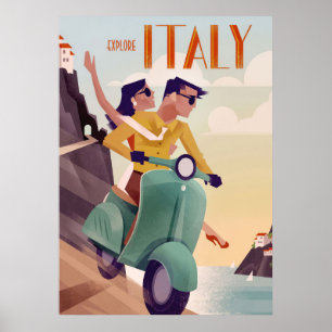 Travel Art Explore Italy Poster