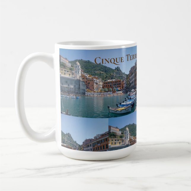 Travel Art Landscape Cinque Terre Italy Coffee Mug (Left)