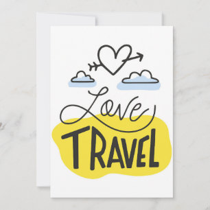 Travel Art Love Travel Holiday Card