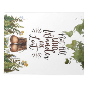 Travel Art Not All Who Wander Are Lost Notepad