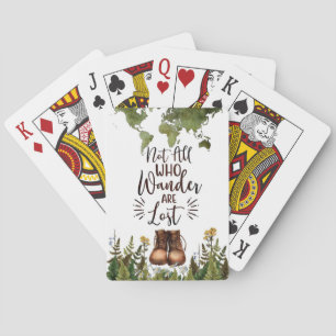 Travel Art Not All Who Wander Are Lost Playing Cards