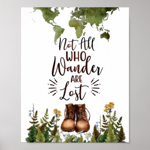 Travel Art Not All Who Wander Are Lost Poster