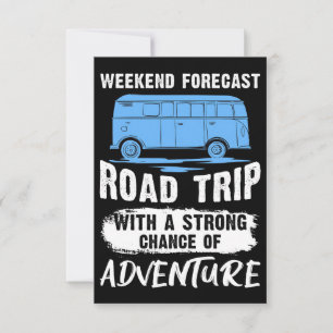 Travel Art Road Trip And Adventure RSVP Card