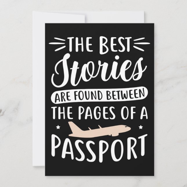 Travel Art The Best Travel Stories Thank You Card (Front)
