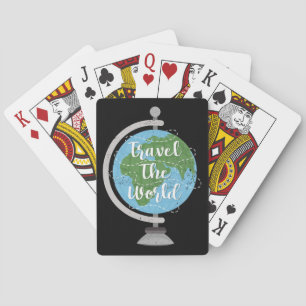 Travel Art Travel The World Playing Cards