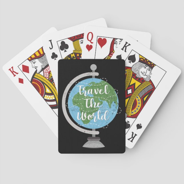 Travel Art Travel The World Playing Cards (Back)
