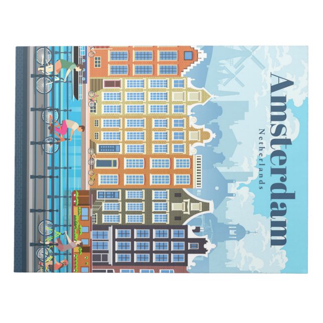 Travel Art Travel To Amsterdam Notepad (Front)