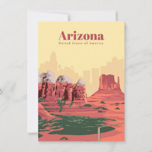 Travel Art Travel To Arizona Invitation