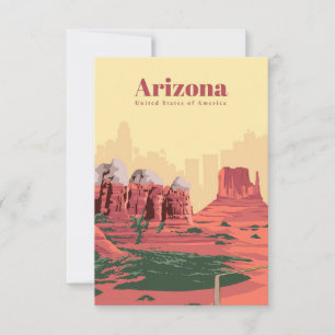 Travel Art Travel To Arizona RSVP Card