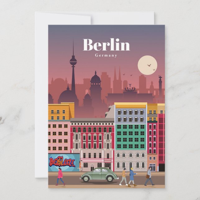 Travel Art Travel To Berlin Germany Invitation (Front)