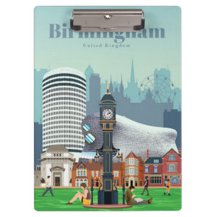 Travel Art Travel To Birmingham Clipboard