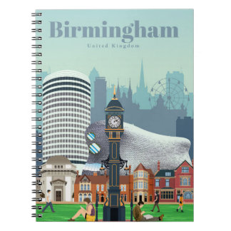 Travel Art Travel To Birmingham Notebook