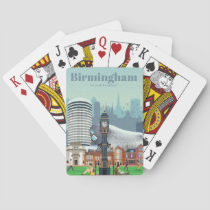 Travel Art Travel To Birmingham Playing Cards