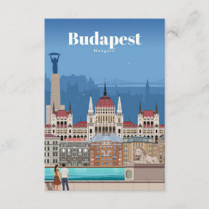 Travel Art Travel To Budapest Enclosure Card
