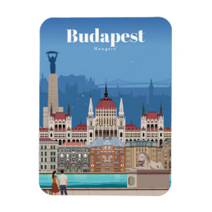 Travel Art Travel To Budapest Magnet