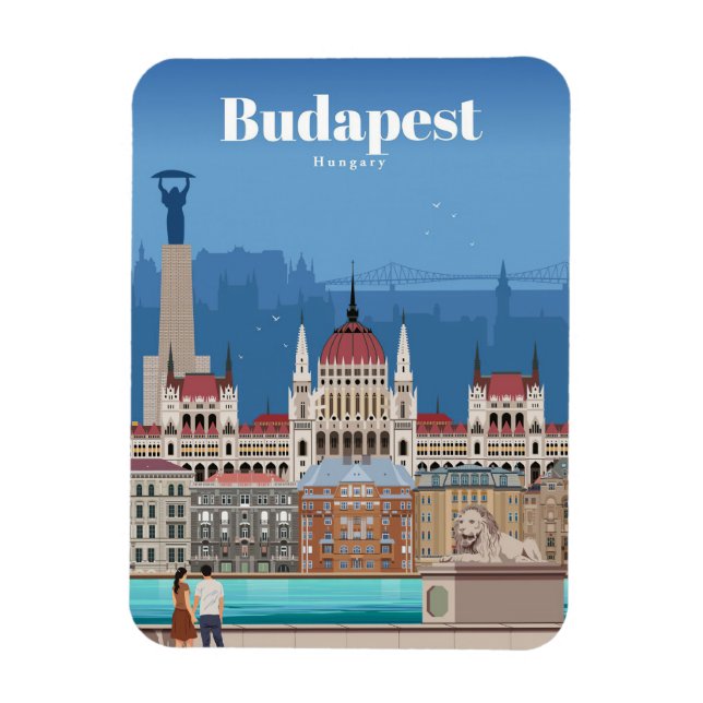 Travel Art Travel To Budapest Magnet (Vertical)