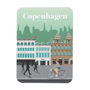 Travel Art Travel To Copenhagen Magnet