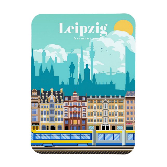 Travel Art Travel To Leipzig Germany Magnet (Vertical)