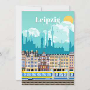 Travel Art Travel To Leipzig Germany Thank You Card