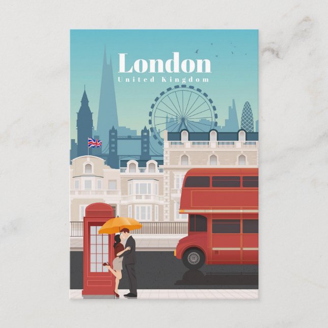 Travel Art Travel To London England Enclosure Card (Front)