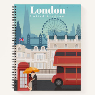 Travel Art Travel To London England Notebook