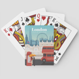 Travel Art Travel To London England Playing Cards